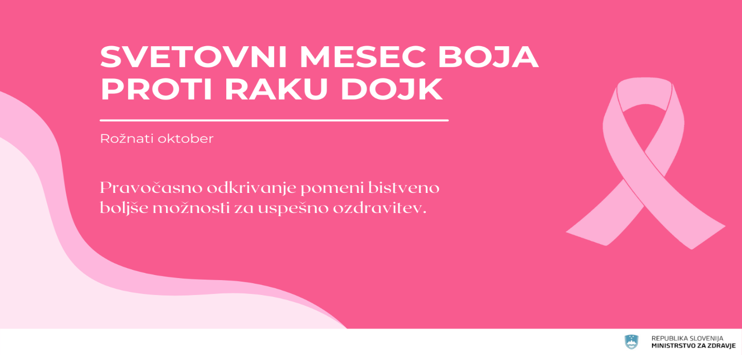 Rožnati oktober – mednarodni mesec boja proti raku dojk | www.nijz.si